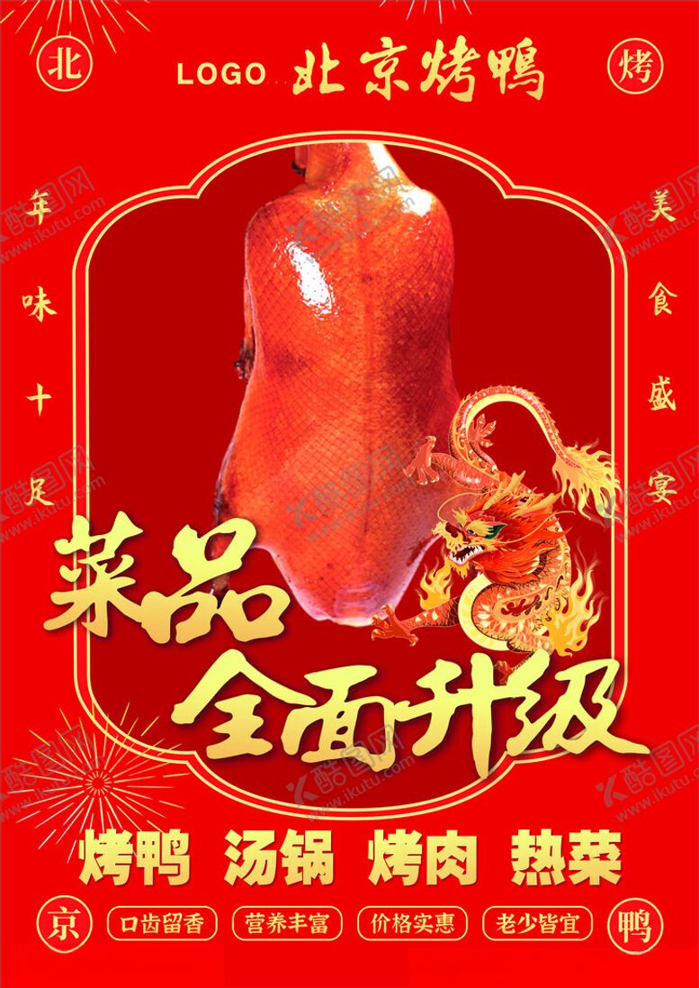 编号：67577302090843118096【酷图网】源文件下载-北京烤鸭海报