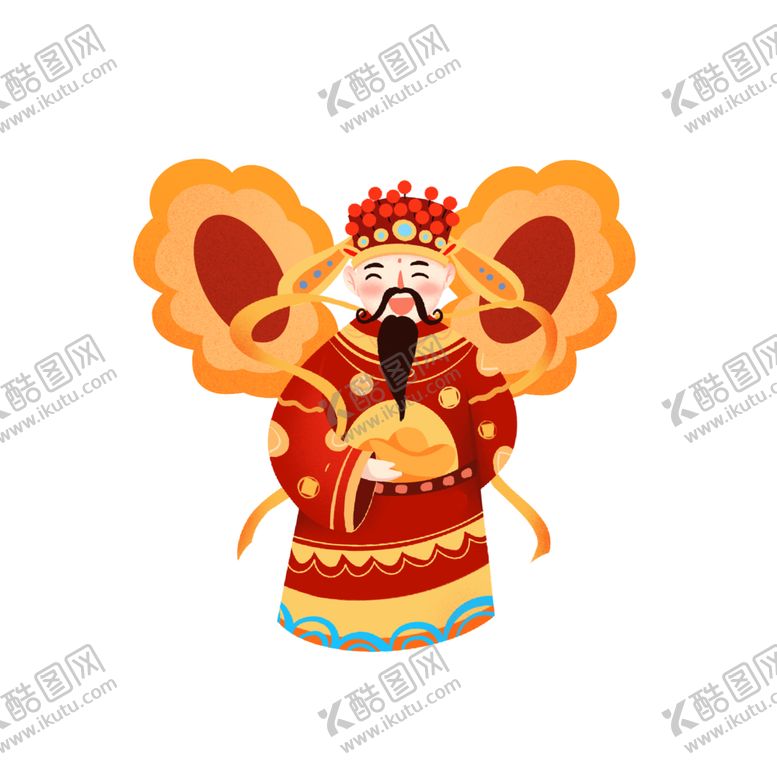 编号：72518605182129379628【酷图网】源文件下载-新年财神拜年PNG素材