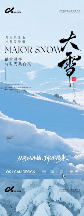 大雪冬至摄影海报