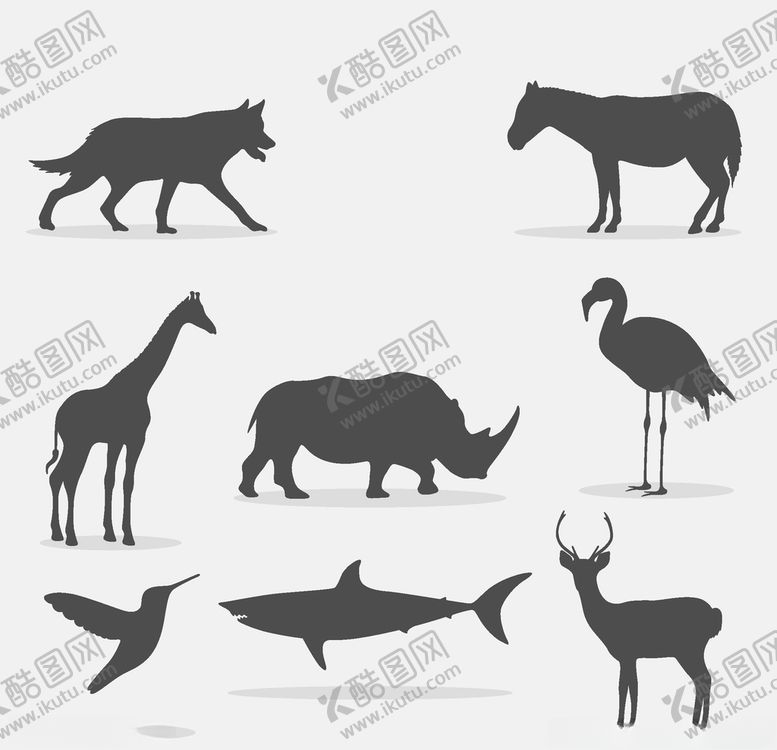 编号：42368305180352272043【酷图网】源文件下载-动物剪影