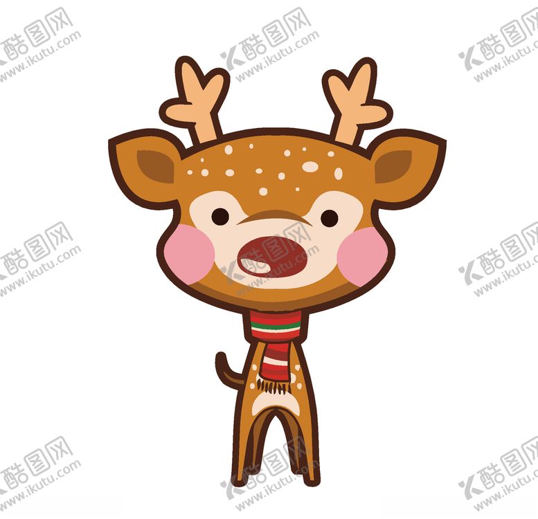 编号：34030809250738285258【酷图网】源文件下载-卡通小鹿梅花鹿