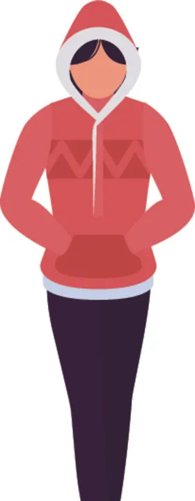 冬天服饰季穿装的人装保暖