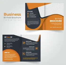 橙色商务宣传册设计模板