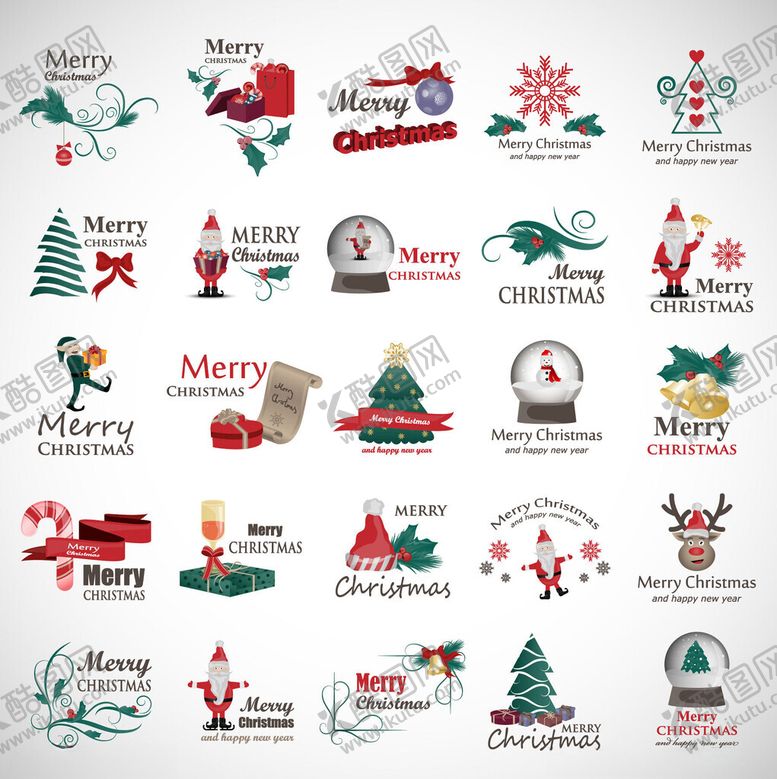 编号：26597504040837264258【酷图网】源文件下载-圣诞主题图标集合
