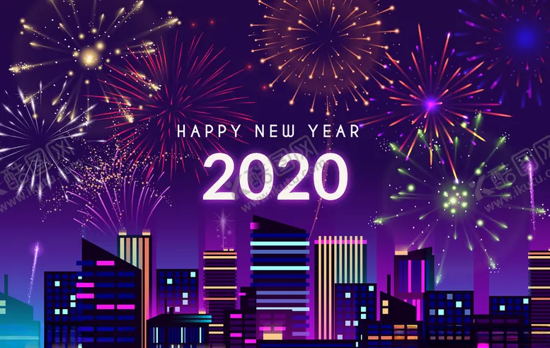 编号：29240509211524094785【酷图网】源文件下载-2020年新年城市