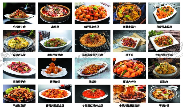 编号：81365304180152188769【酷图网】源文件下载-多样美食菜品展示