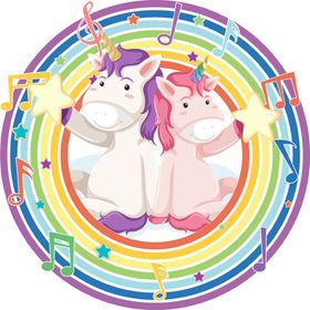 卡通独角兽可爱动物动物底图动物背景动物展板