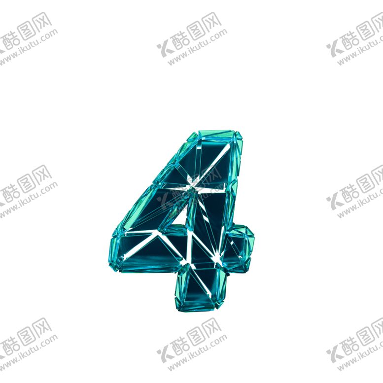编号：32827709210451335310【酷图网】源文件下载-3D破碎数字4