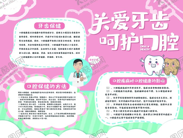 编号：46308801270000051442【酷图网】源文件下载-关爱牙齿小报