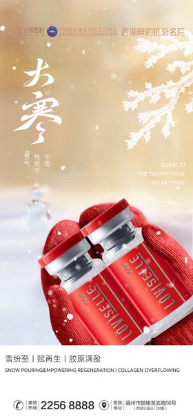 医美节气大寒海报