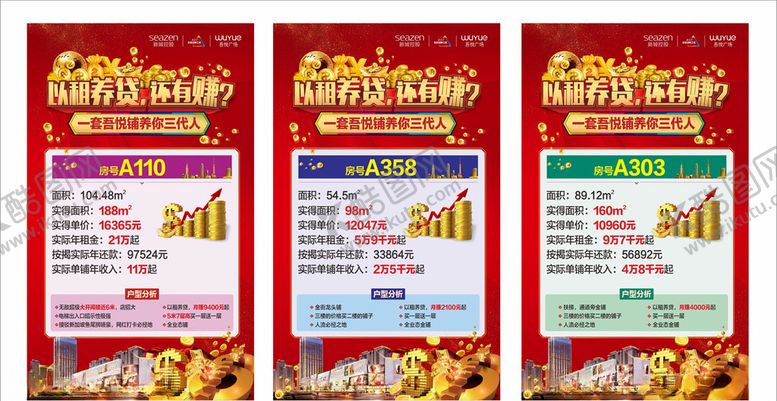 编号：19301209300142124439【酷图网】源文件下载-商业街特价户型