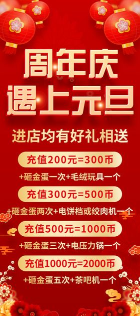 编号：05498209240407125830【酷图网】源文件下载-元旦展架 周年庆展架 双旦