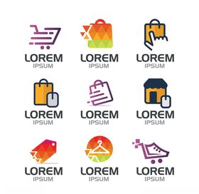 购物网购电子商务logo标志