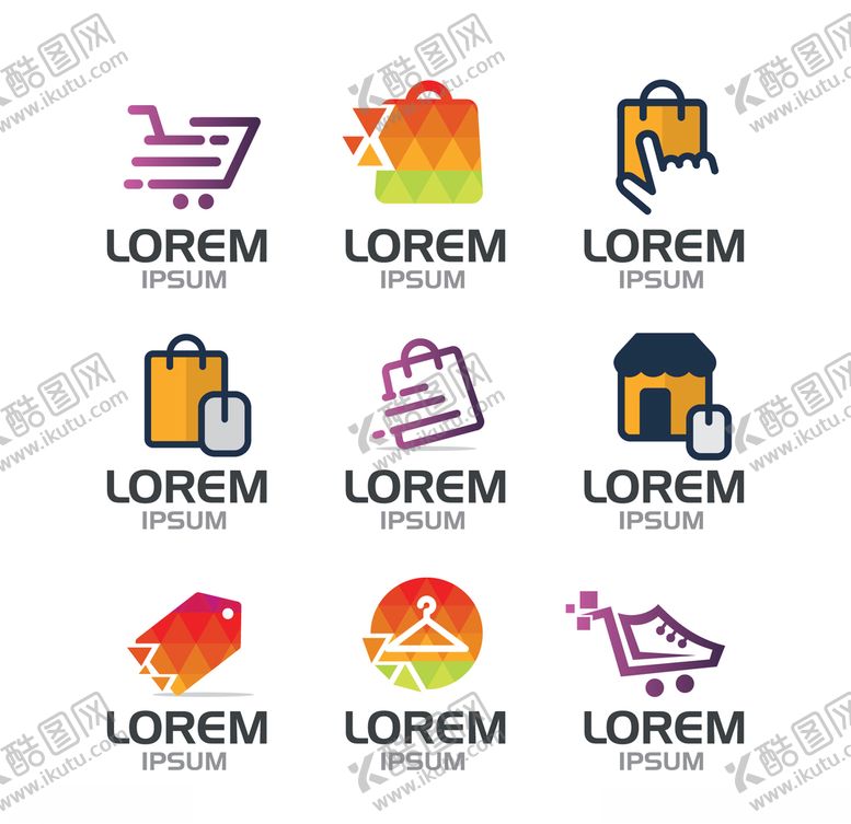 编号：45085005141947533368【酷图网】源文件下载-购物网购电子商务logo标志