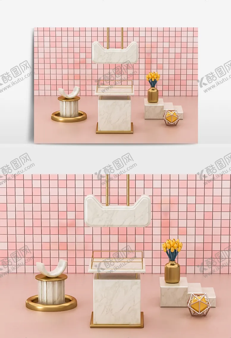 编号：49770906271429327734【酷图网】源文件下载-c4d电商促销场景模型oc渲染