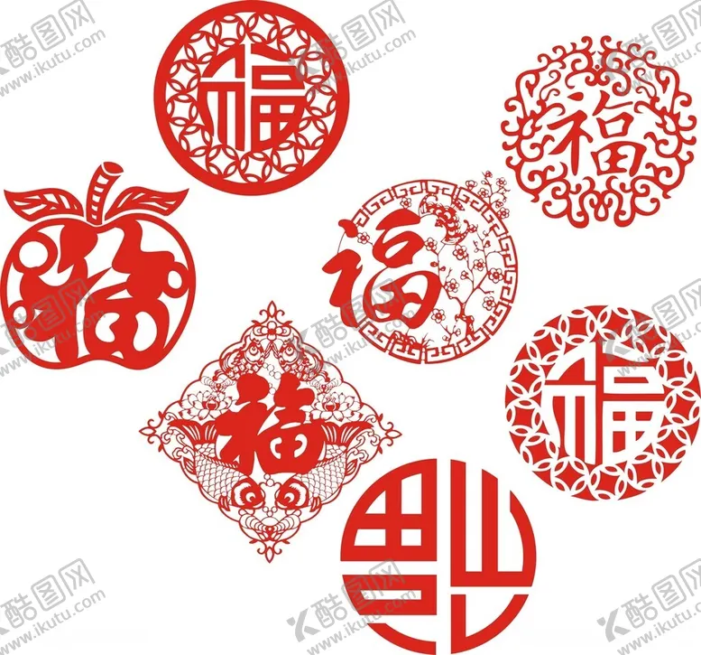 编号：69971712121416384065【酷图网】源文件下载-福字剪纸