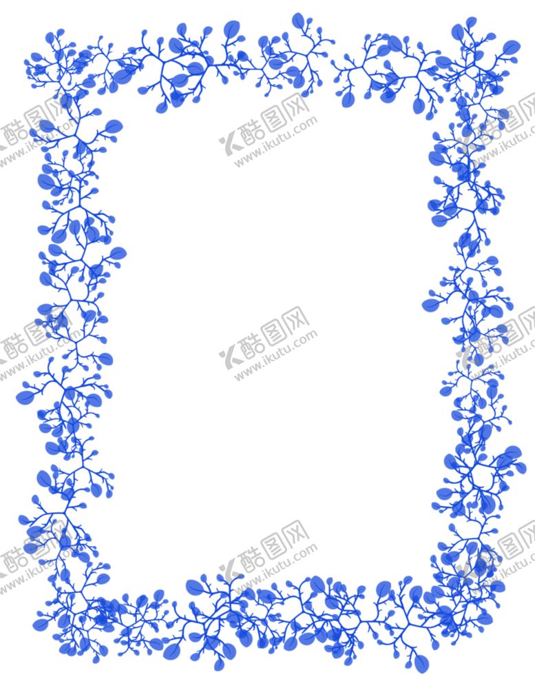 编号：69980707042129124162【酷图网】源文件下载-青花边框花纹