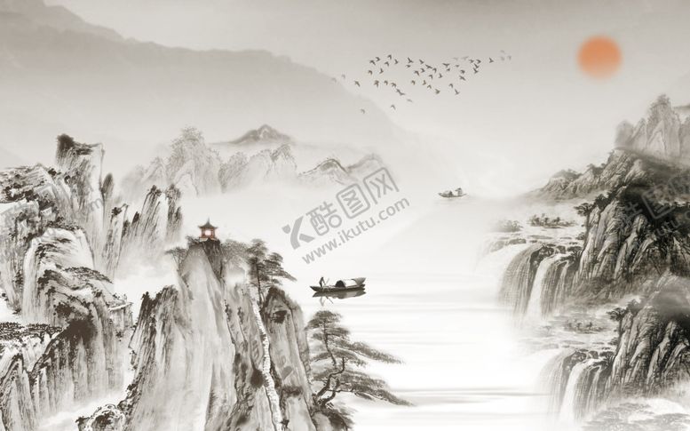 编号：84063105021704183971【酷图网】源文件下载-水墨山水