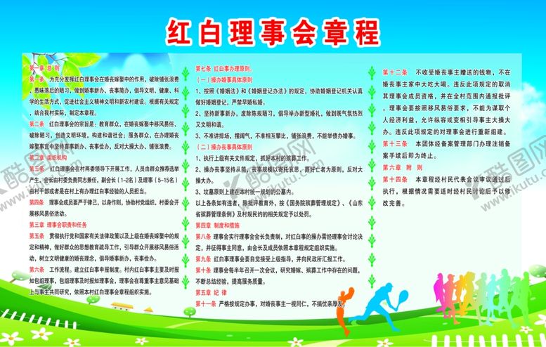 编号：72221409092207171044【酷图网】源文件下载-乡村红白理事会章程