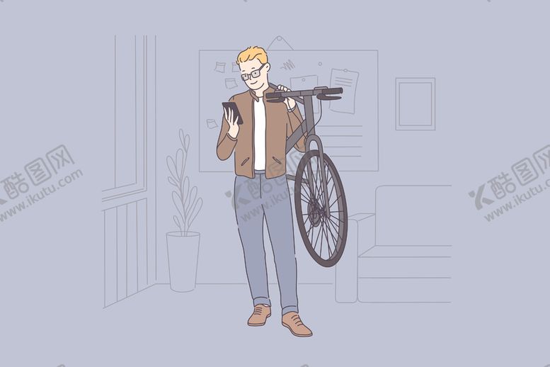 编号：31856209090257452695【酷图网】源文件下载-简约人物生活形象插画