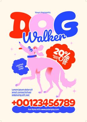 狗狗散步员招聘广告