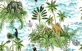 背景墙叶子画壁画