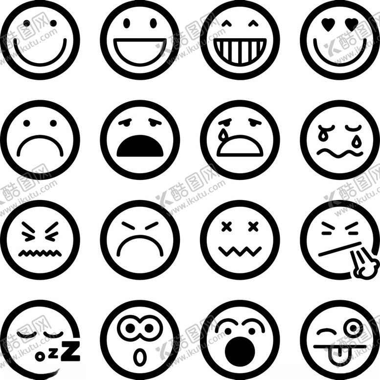 编号：42324511211809158481【酷图网】源文件下载-多样表情符号集合