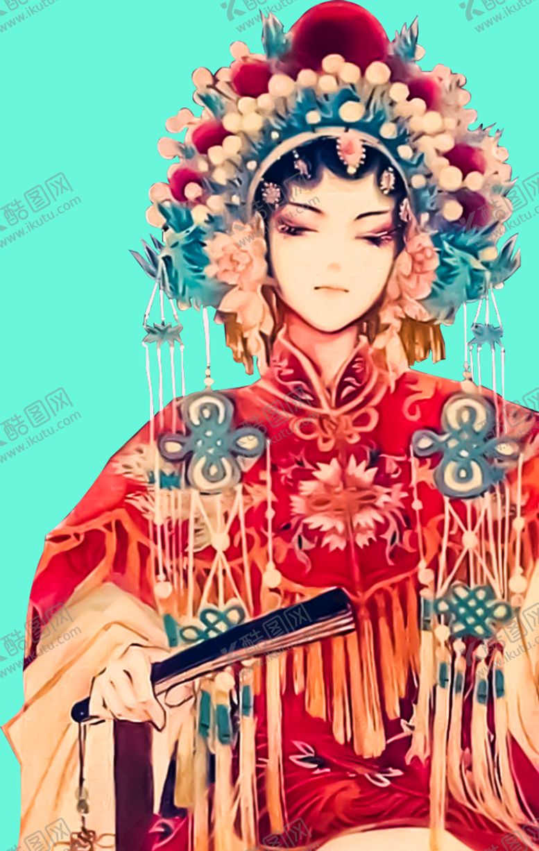 编号：28056309160606307084【酷图网】源文件下载-京剧花旦中国风PNG素材