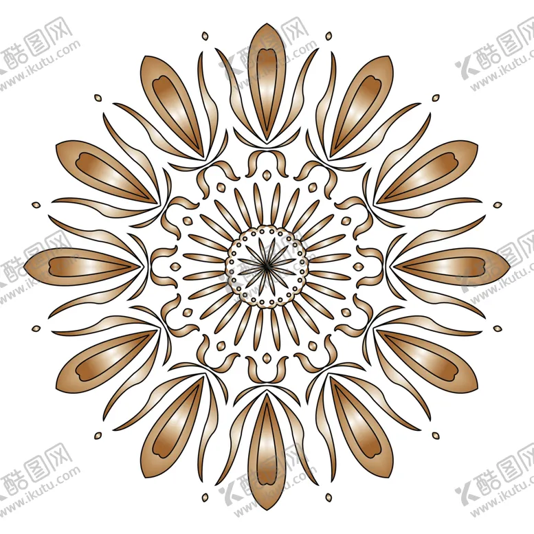 编号：65253509300808075829【酷图网】源文件下载-精致装饰花纹图案菊花阵