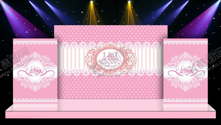 编号：71166309191318091983【酷图网】源文件下载-主体婚礼现场布置设计源文件素材