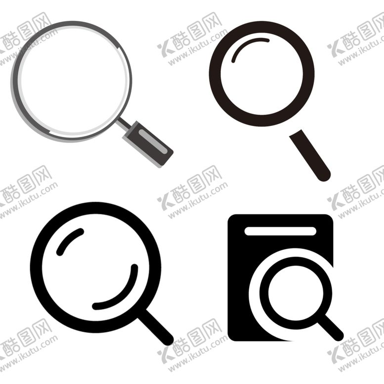 编号：72687109170501475282【酷图网】源文件下载-放大镜图标