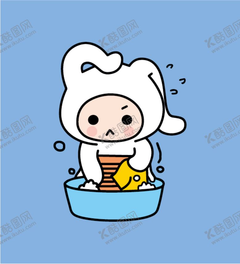 编号：29831101251634151555【酷图网】源文件下载-可爱小孩洗衣服