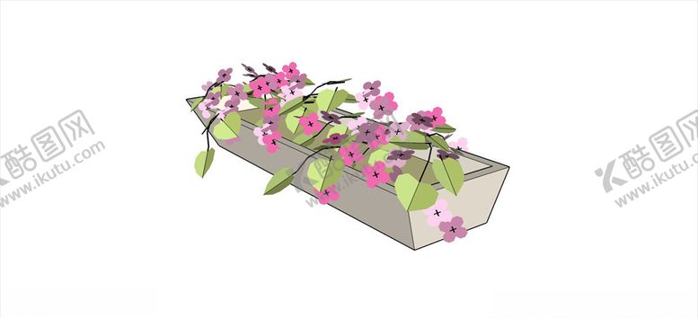 编号：69044010170348228106【酷图网】源文件下载-小花坛木花坛花盆植物室