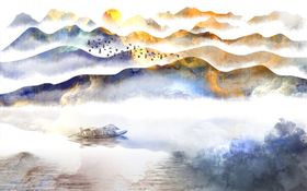 水墨山水画展新中式禅意