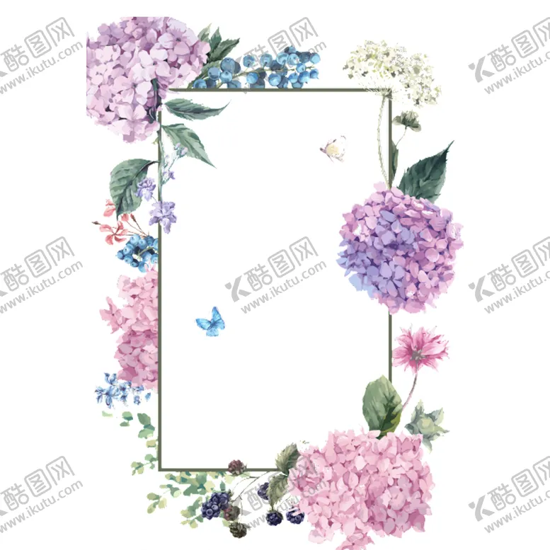 编号：89162009211606388425【酷图网】源文件下载-水彩花卉框