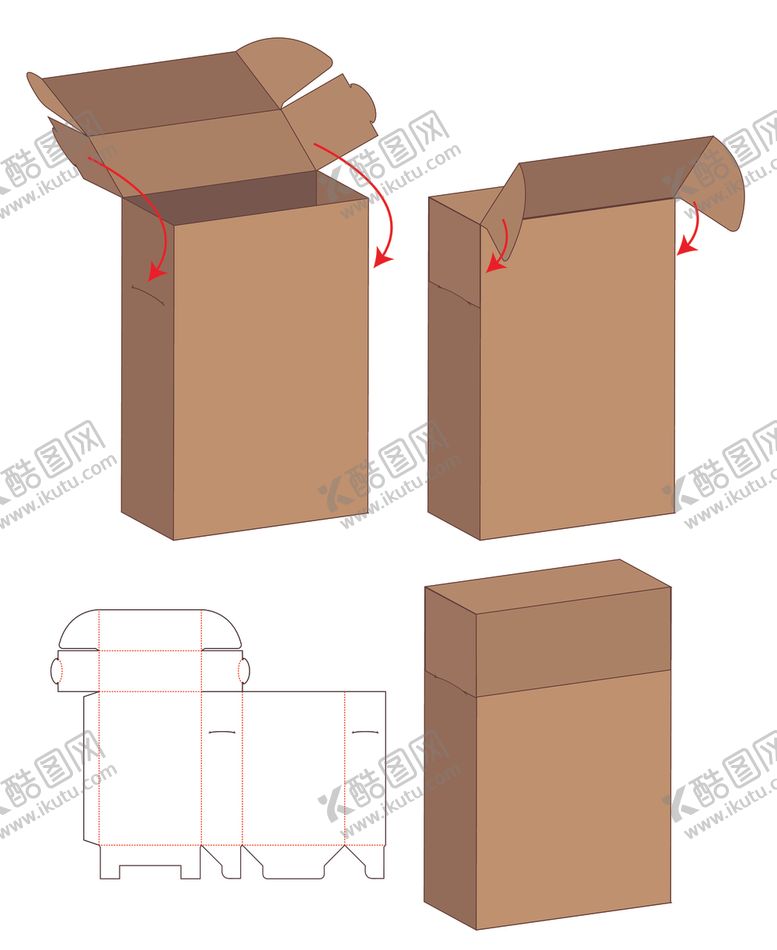 编号：36757310072359414525【酷图网】源文件下载-纸质包装盒刀模设计图
