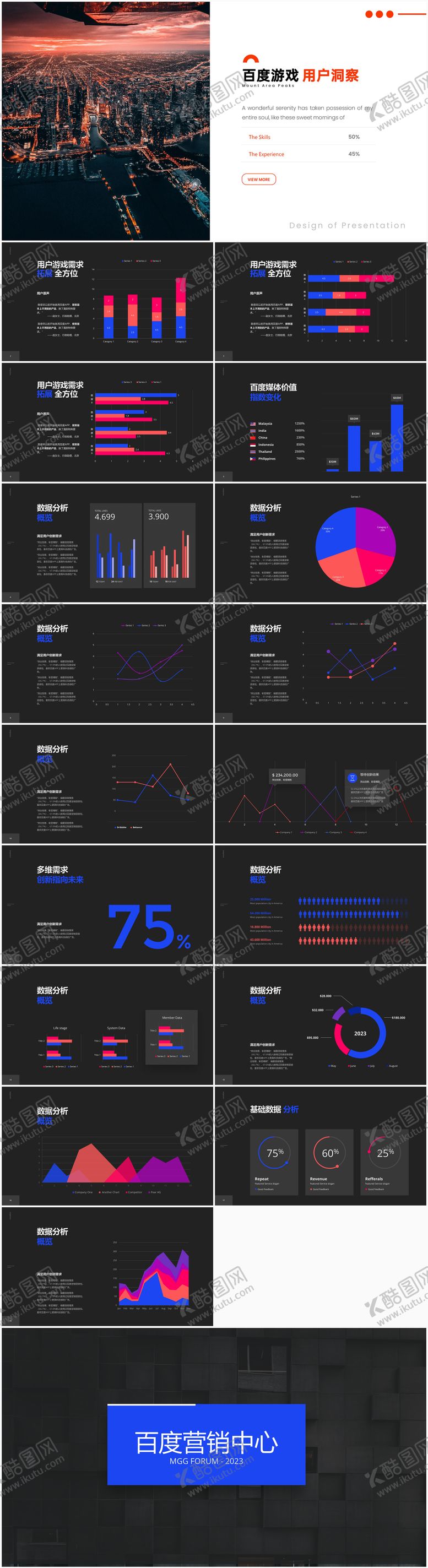 编号：51437411271934073128【酷图网】源文件下载-黑色质感工作数据汇报PPT