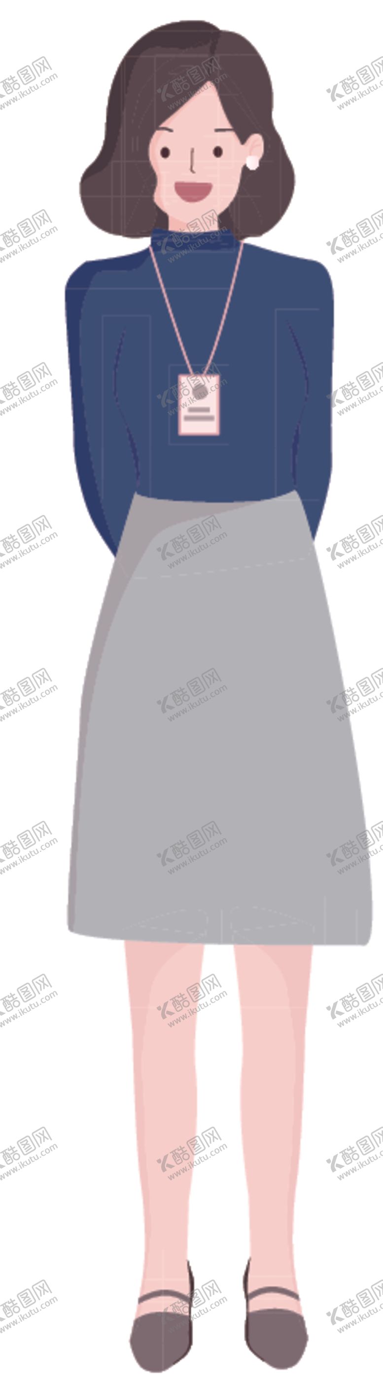 编号：16475301131831049162【酷图网】源文件下载-女人站立插画
