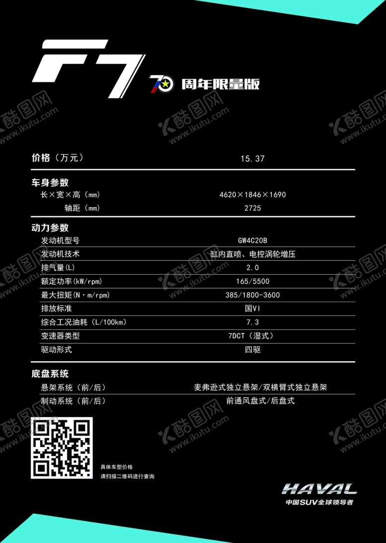 编号：45562110101116048796【酷图网】源文件下载-哈弗FX7参数表