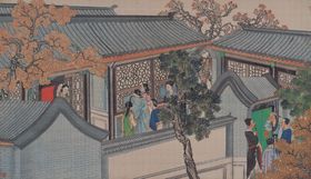 红楼梦场景精美工笔画