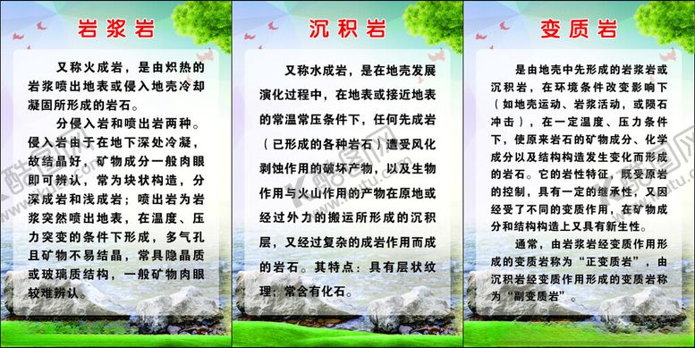 编号：81624201131230155700【酷图网】源文件下载-岩浆岩沉各岩变质岩