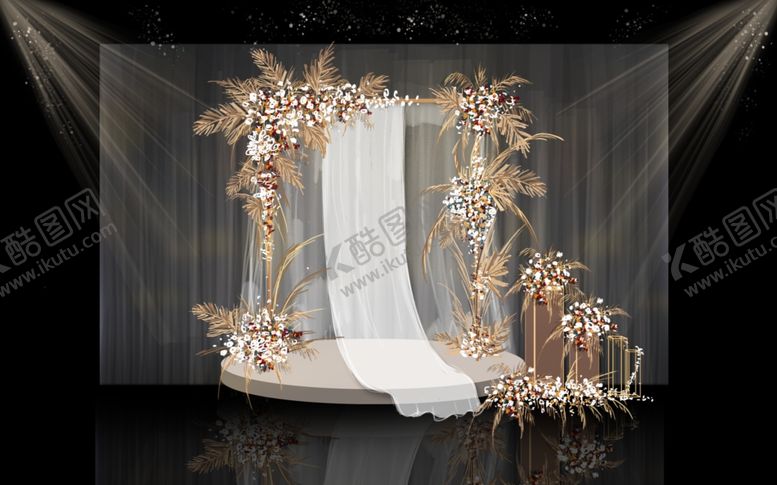 编号：17840810090048328596【酷图网】源文件下载-美式乡村复古风婚礼合影区迎宾区