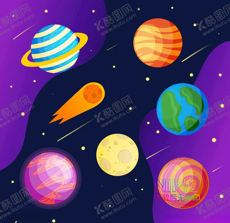 编号：50337904300717109955【酷图网】源文件下载-卡通星球行星