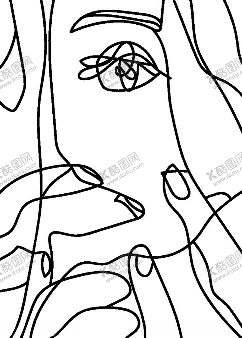 编号：79537509230400064062【酷图网】源文件下载-线条人