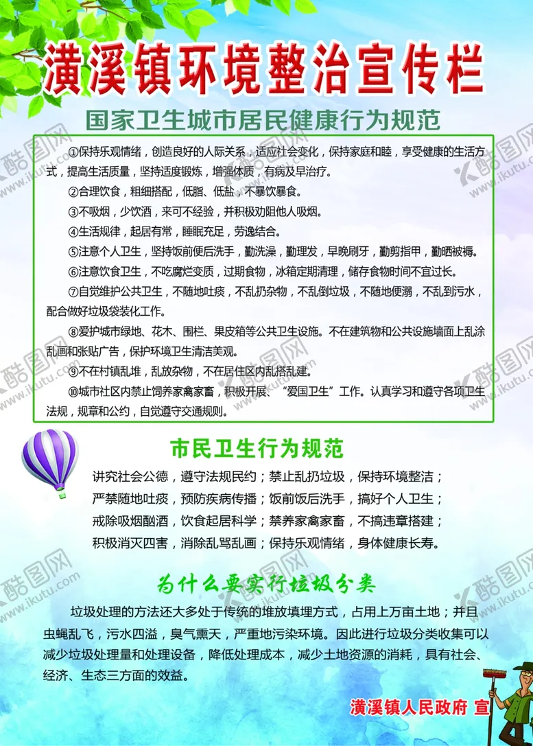 编号：15277106250808205271【酷图网】源文件下载-环境卫生整治宣传栏