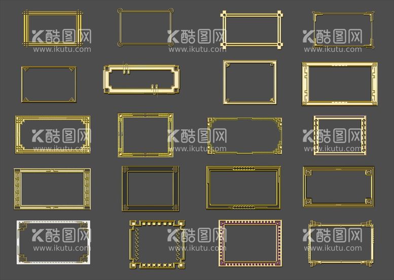 编号：53208610080208380825【酷图网】源文件下载-金色立体边框