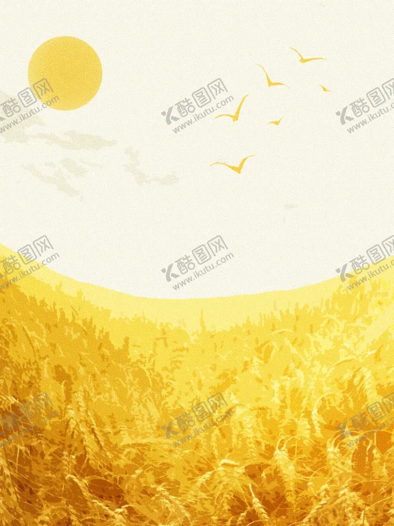 编号：25271712131727363180【酷图网】源文件下载-小麦穗金黄秋意田园风光