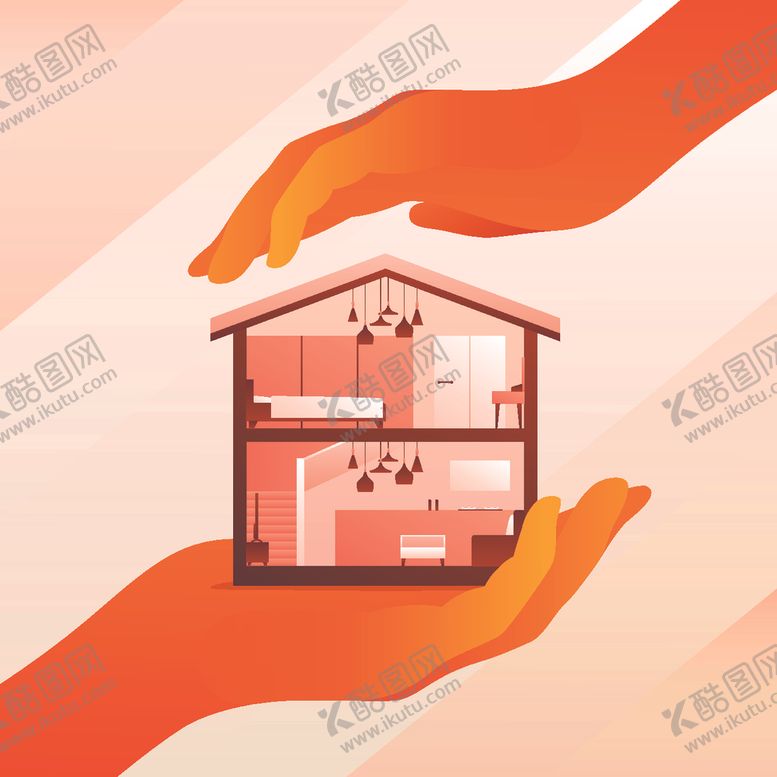 编号：48861006240055549486【酷图网】源文件下载-渐变插画守护家