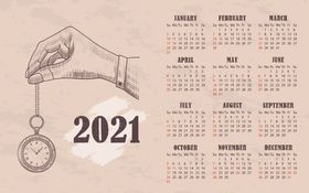 2021年日历