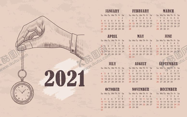编号：67812910110011037949【酷图网】源文件下载-2021年日历